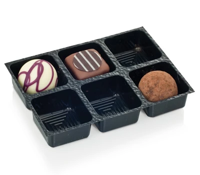 Black PET Inserts for 6 Truffles or Assorted Choc